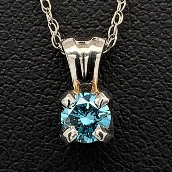 .23Ct Enhanced Blue Diamond Pendant Geralds Jewelry Oak Harbor, WA