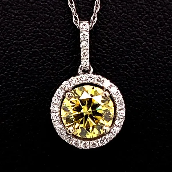 Enhanced Fancy Yellow Hearts And Arrows Cut Diamond Pendant Geralds Jewelry Oak Harbor, WA