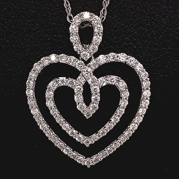 Double Heart Diamond Pendant Geralds Jewelry Oak Harbor, WA