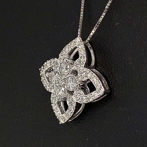 White Gold And Diamond Ladies Fashion Pendant Image 2 Geralds Jewelry Oak Harbor, WA