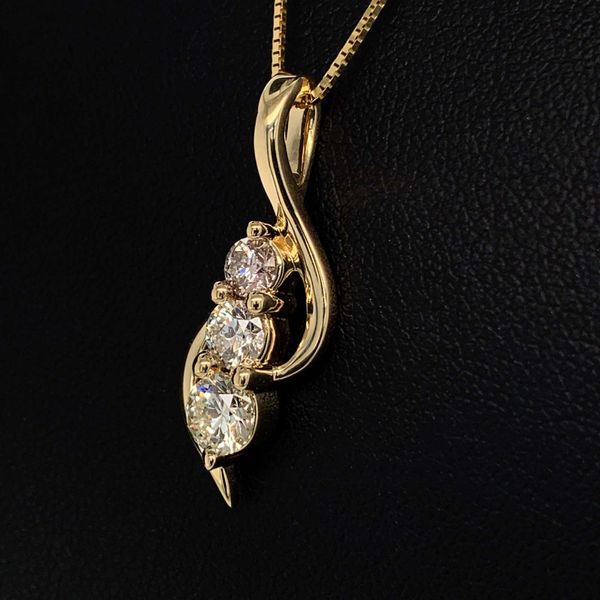 .96ct tw Hearts And Arrows Diamond Three Stone Pendant Image 2 Geralds Jewelry Oak Harbor, WA