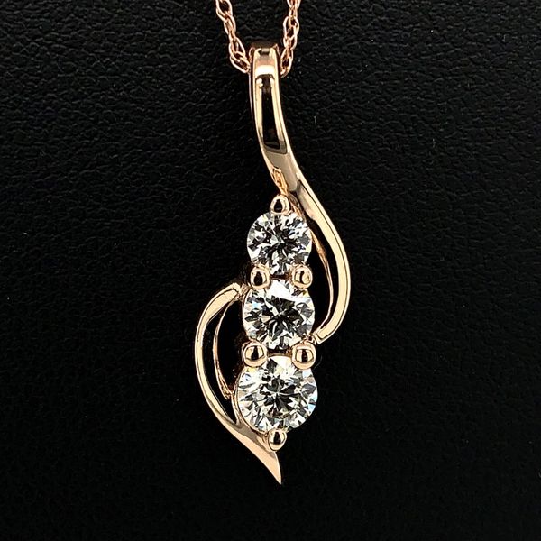 .71ct tw Hearts and Arrows Diamond Three Stone Pendant Geralds Jewelry Oak Harbor, WA