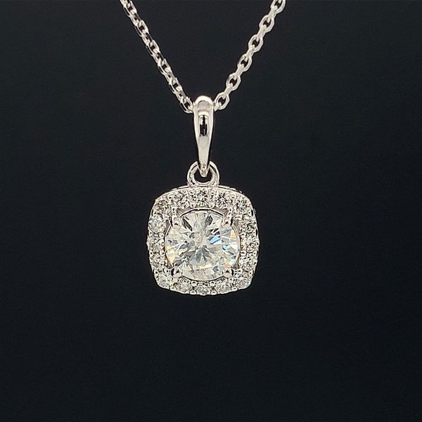Diamond Halo Style Pendant, 1.00Ct Total Diamond Weight Geralds Jewelry Oak Harbor, WA