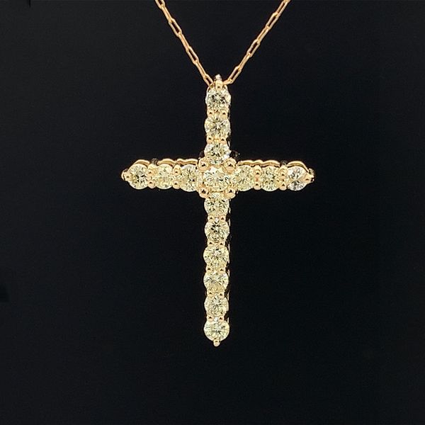 Yellow Gold And Diamond Cross Pendant Geralds Jewelry Oak Harbor, WA