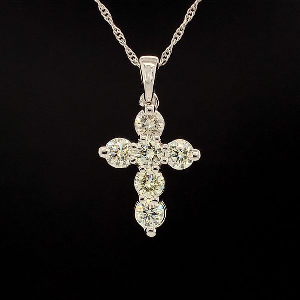 14K White Gold Diamond Cross Pendant Geralds Jewelry Oak Harbor, WA