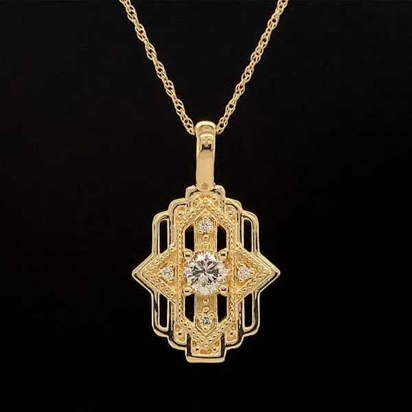 Art Deco Style Diamond Pendant Geralds Jewelry Oak Harbor, WA