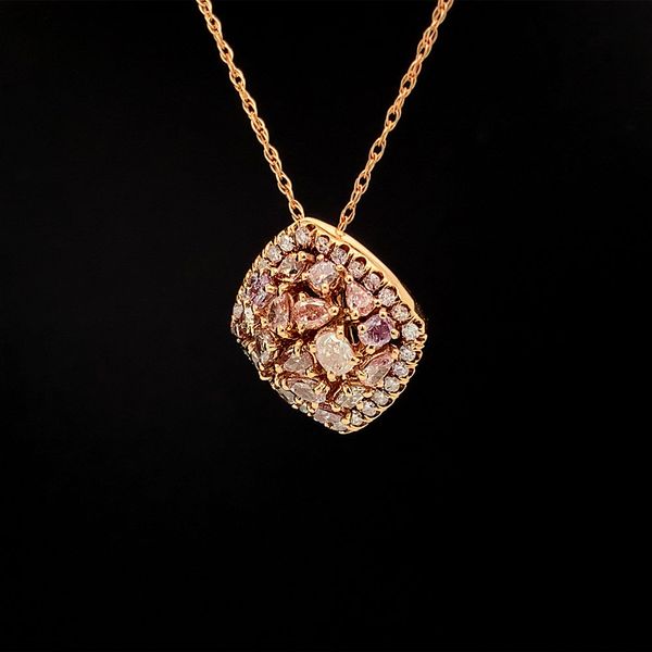 Naturally Colored Argyle Pink And White Diamond Fashion Pendant Image 2 Geralds Jewelry Oak Harbor, WA