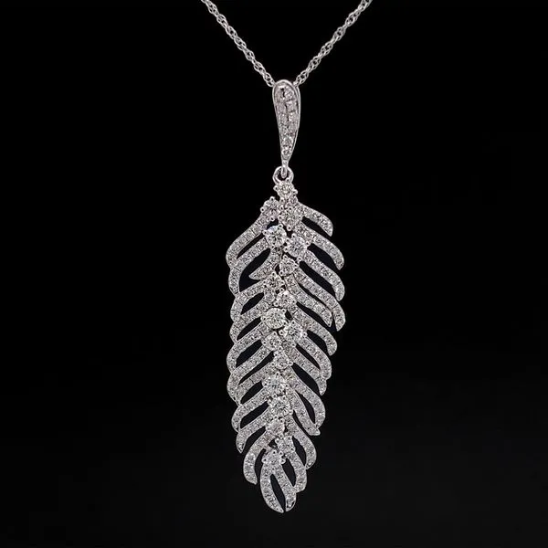 Diamond Feather Pendant Geralds Jewelry Oak Harbor, WA
