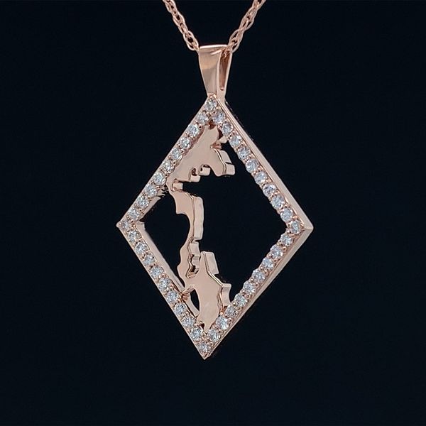 Custom Whidbey Island Diamond Rhombus Pendant Image 2 Geralds Jewelry Oak Harbor, WA