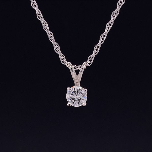 Round Brilliant Cut Diamond Solitaire Pendant,  .22Ct Geralds Jewelry Oak Harbor, WA