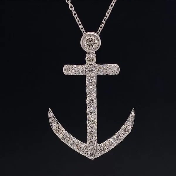 Diamond Anchor Pendant Geralds Jewelry Oak Harbor, WA