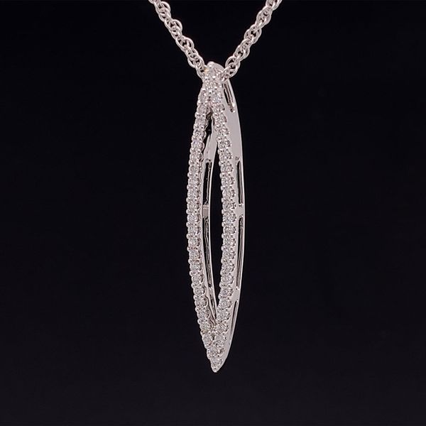 Negative Space Marquise Shape Diamond Pendant Image 2 Geralds Jewelry Oak Harbor, WA