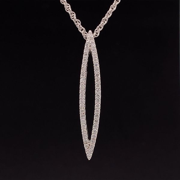 Negative Space Marquise Shape Diamond Pendant Geralds Jewelry Oak Harbor, WA