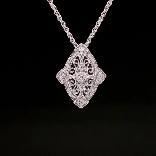 Vintage Inspired Diamond Slide Pendant Geralds Jewelry Oak Harbor, WA