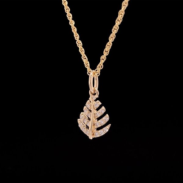 Petite Nature Inspired Diamond Pendant Image 2 Geralds Jewelry Oak Harbor, WA