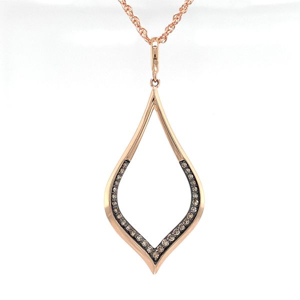 Rose Gold Champagne Color Diamond Pendant Image 3 Geralds Jewelry Oak Harbor, WA