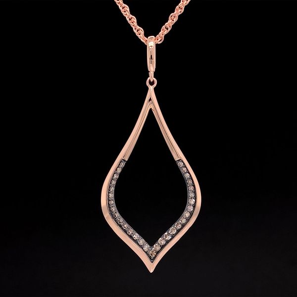 Rose Gold Champagne Color Diamond Pendant Geralds Jewelry Oak Harbor, WA