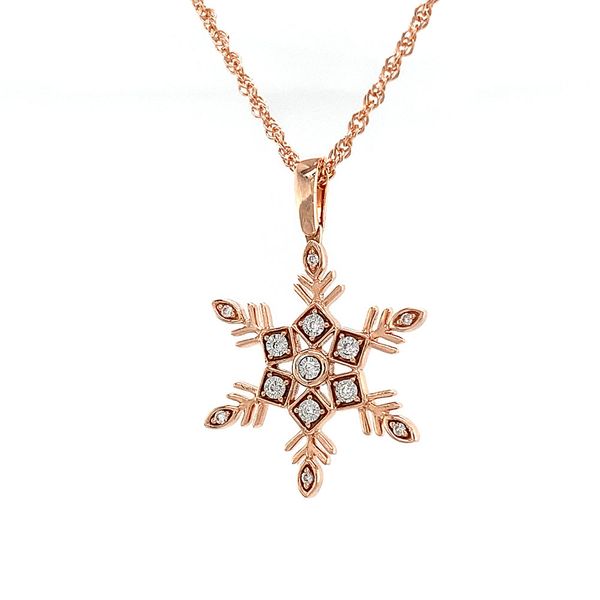 Diamond Snowflake Pendant Image 5 Geralds Jewelry Oak Harbor, WA