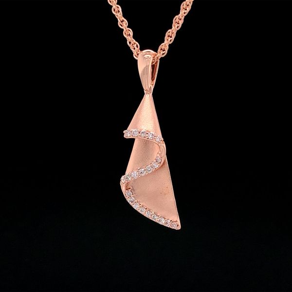 Waves Of Gold And Diamond Pendant Image 3 Geralds Jewelry Oak Harbor, WA