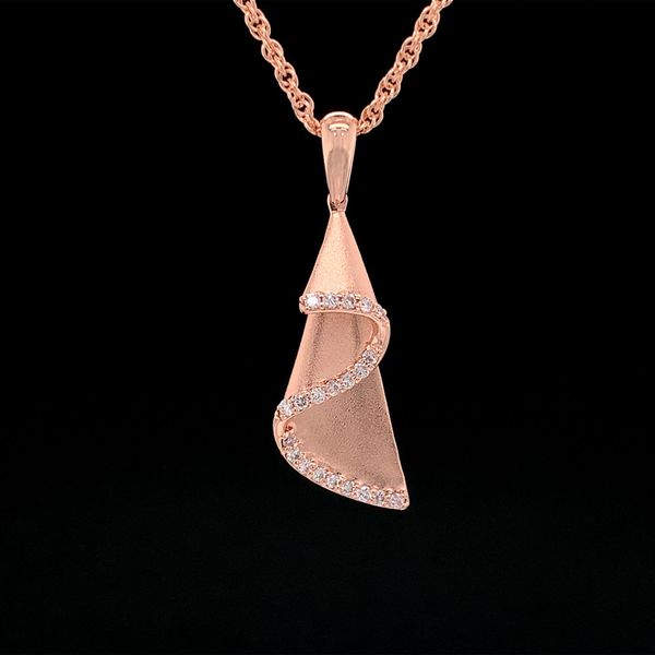 Waves Of Gold And Diamond Pendant Geralds Jewelry Oak Harbor, WA