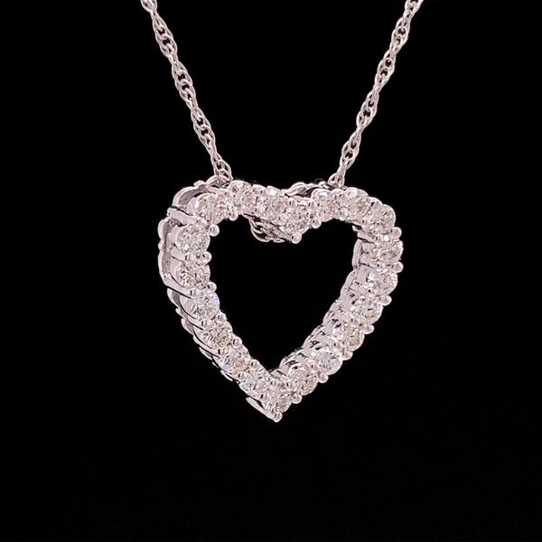 Diamond Heart Slide Pendant Image 2 Geralds Jewelry Oak Harbor, WA