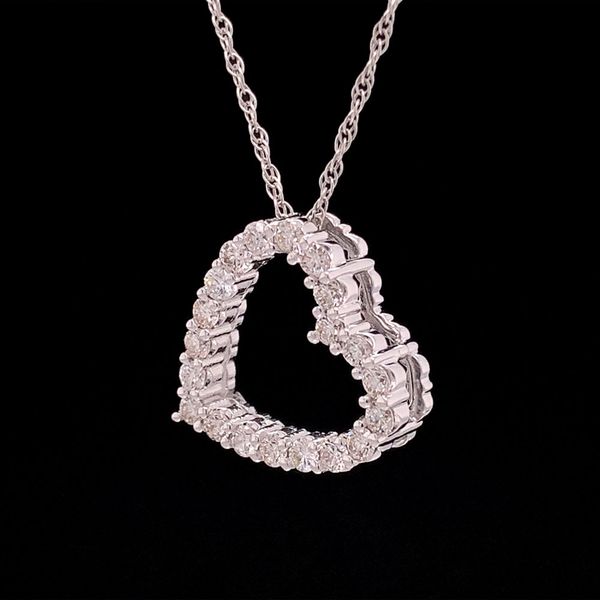 Diamond Heart Slide Pendant Image 4 Geralds Jewelry Oak Harbor, WA