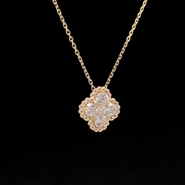 Diamond Cluster Slide Pendant Image 2 Geralds Jewelry Oak Harbor, WA