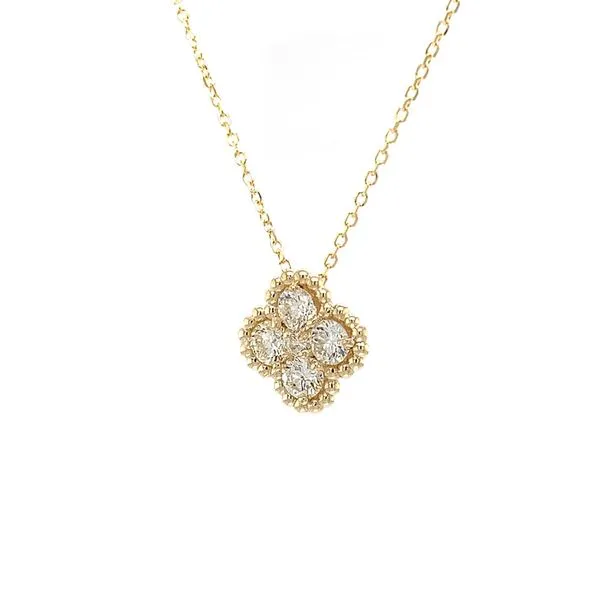 Diamond Cluster Slide Pendant Image 4 Geralds Jewelry Oak Harbor, WA