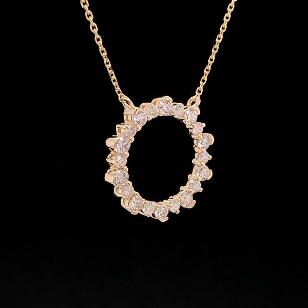 Diamond Circle Station Pendant Image 2 Geralds Jewelry Oak Harbor, WA