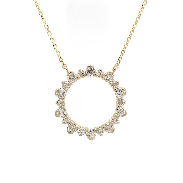 Diamond Circle Station Pendant Image 4 Geralds Jewelry Oak Harbor, WA