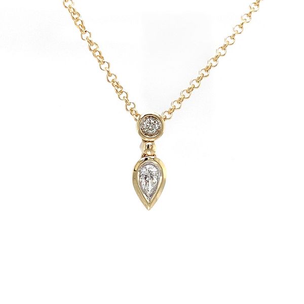 Diamond Two Stone Slide Pendant Image 3 Geralds Jewelry Oak Harbor, WA
