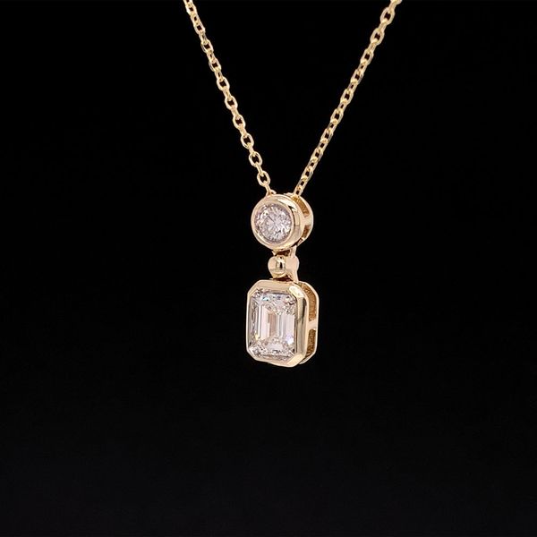 Diamond Two Stone Slide Pendant Image 2 Geralds Jewelry Oak Harbor, WA