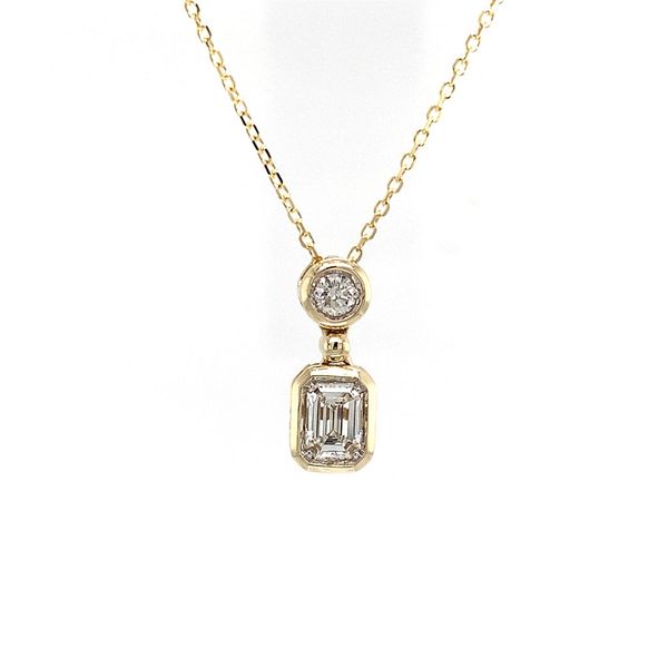 Diamond Two Stone Slide Pendant Image 3 Geralds Jewelry Oak Harbor, WA