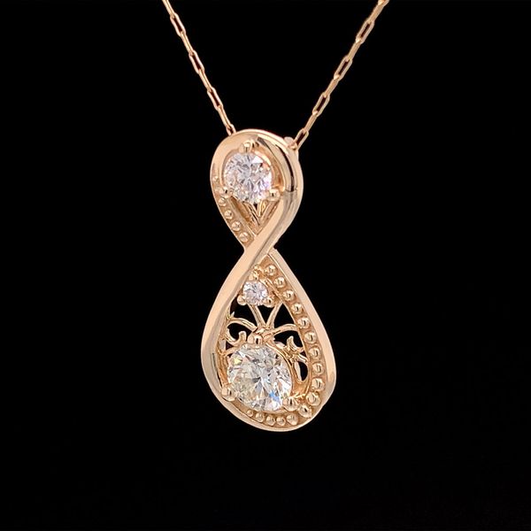 Natural Hearts & Arrows Cut Diamond Infinity Inspired Pendant Image 2 Geralds Jewelry Oak Harbor, WA