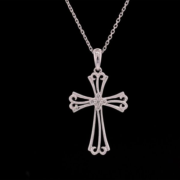 Filigree And Diamond Cross Pendant Geralds Jewelry Oak Harbor, WA