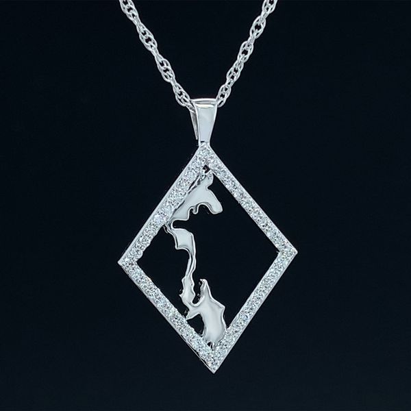 Custom Whidbey Island Diamond Rhombus Pendant Geralds Jewelry Oak Harbor, WA