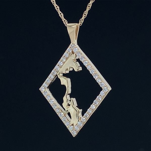 Custom Whidbey Island Diamond Rhombus Pendant Image 2 Geralds Jewelry Oak Harbor, WA