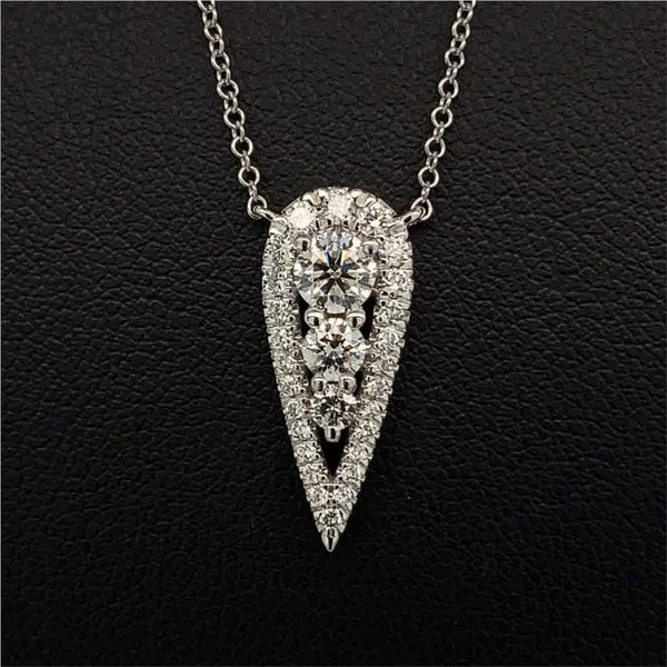 Gabriel & Co.14K White Gold Diamond Necklace Geralds Jewelry Oak Harbor, WA