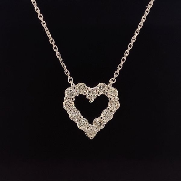 Stationary Diamond Heart Necklace Geralds Jewelry Oak Harbor, WA