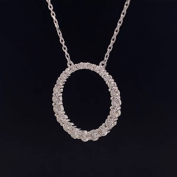 Stationary Diamond Circle Necklace Image 2 Geralds Jewelry Oak Harbor, WA