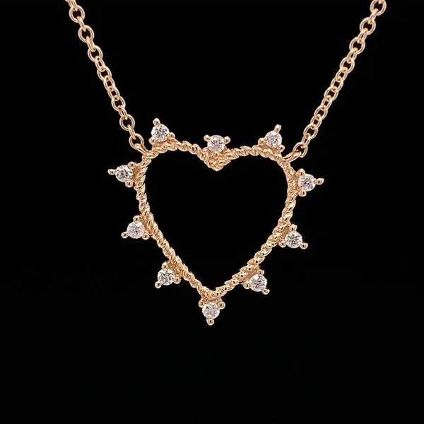 Fashion Diamond Heart Station Necklace Geralds Jewelry Oak Harbor, WA
