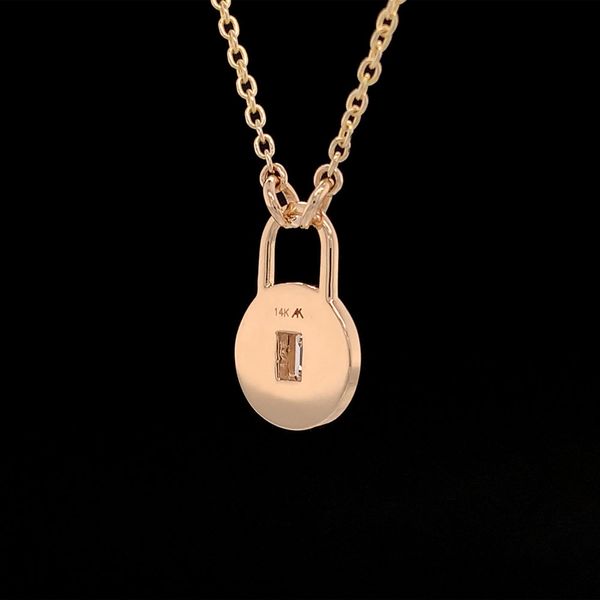 Emerald Cut Diamond Lock Pendant Image 4 Geralds Jewelry Oak Harbor, WA
