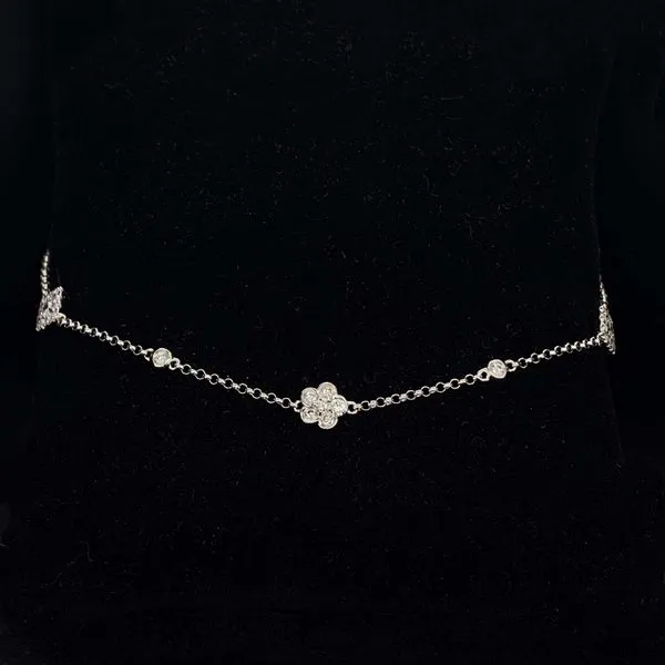 18K White Gold And Diamond Station Style Bracelet Geralds Jewelry Oak Harbor, WA