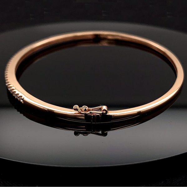 Rose Gold And Diamond Bangle Bracelet Image 3 Geralds Jewelry Oak Harbor, WA