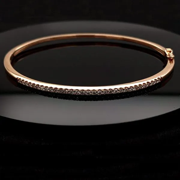 Rose Gold And Diamond Bangle Bracelet Geralds Jewelry Oak Harbor, WA
