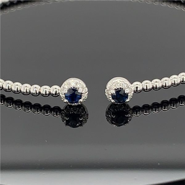 Gabriel & Co.Sapphire and Diamond Bangle Bracelet Image 2 Geralds Jewelry Oak Harbor, WA