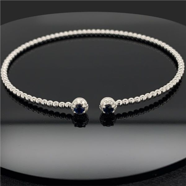 Gabriel & Co.Sapphire and Diamond Bangle Bracelet Geralds Jewelry Oak Harbor, WA