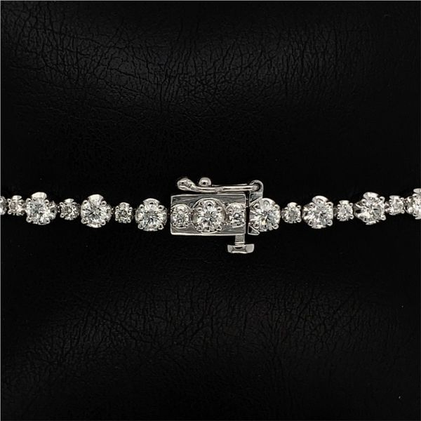 Gabriel & Co.14K White Gold Buttercup Set Diamond Tennis Bracelet Image 3 Geralds Jewelry Oak Harbor, WA