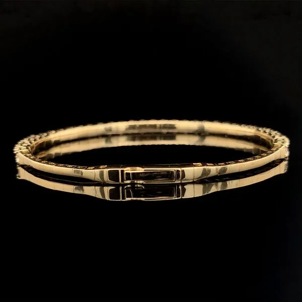 Yellow Gold And Diamond Flexible Bangle Bracelet Image 2 Geralds Jewelry Oak Harbor, WA