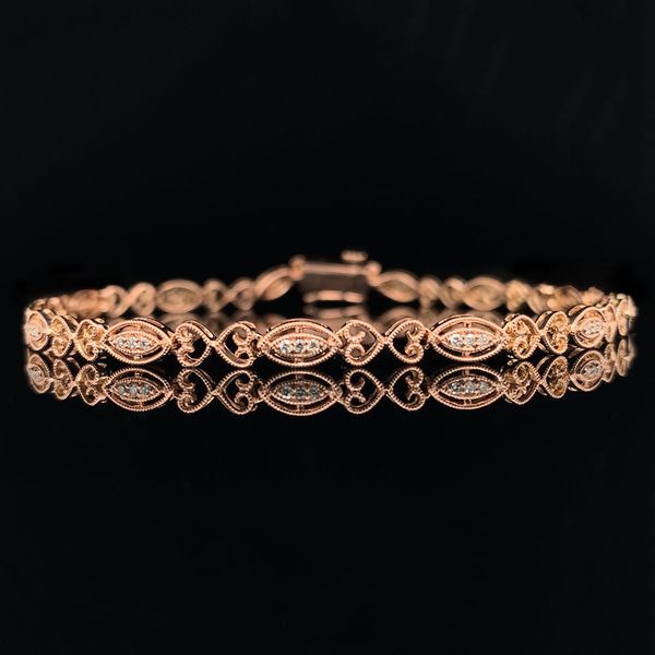 Gabriel And Co. 14K Rose Gold Diamond Tennis Bracelet Geralds Jewelry Oak Harbor, WA